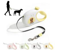 UIDMEN Correa de perro personalizada con foto y nombre, correa retráctil para perro con freno con una sola mano, pausa, bloqueo, correa para mascotas sin enredos para perros pequeños y medianos