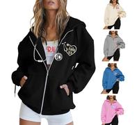 UIDMEN Sudadera bordada con cremallera personalizada para enfermera, sudaderas de enfermera personalizadas para mujeres, regalo para asistente de enfermería o estudiantes, Veterinarios, graduación