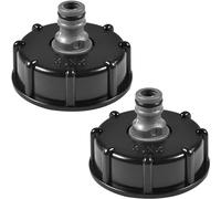 UieaMsio Adaptadores Ibc, Tapón de tanque Ibc, S60x6 IBC Conexión, 1/2 pulgada Tapón agujero roscado, adecuado para conectar tuberías de agua y cajas de lluvia