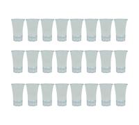 UieoKakeh 24 Vasos de Chupito de Poliestireno de 30 Ml para Licores y Cócteles, Diseño Degradado Multicolor Transparente