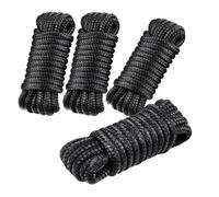 UieoKakeh 4 Cabos de Amarre para Barcos de 3/8" y 15 Pies, de Nailon, con Bucle de 12"