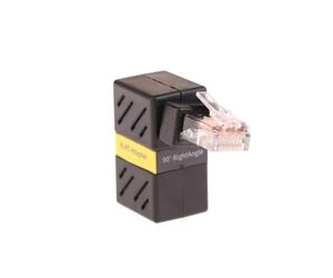 UieoKakeh Adaptador Gigabit RJ45 de Enchufe de Red Giratorio 360°, Codo de Ángulo Recto de 90 Grados, Convertidor Universal Macho A Hembra