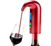 UieoKakeh Aireador de Vino Eléctrico con Vertedor, Decantador Rápido, Dispensador de Vino Automático Inteligente con Filtro, Ventana Visible Red-Ray, Recargable por USB, Ideal para el Hogar, Bares y V