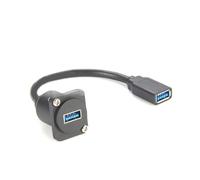 UieoKakeh Cable de Extensión USB 3.0 Serie D para Montaje en Panel, Hembra A Macho, Compatible con Transferencia de Datos con Montaje en XLR.