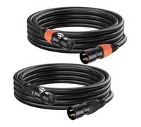UieoKakeh Cable de Micrófono XLR de 3 Pines Chapado en, Cable XLR Macho A Hembra, Cable DMX512 de 10 Pies para Micrófono, Mezclador de Micrófonos, Banda y Más