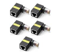 UieoKakeh Conector de Red RJ45 Giratorio de 360°, Adaptador Gigabit en Ángulo Recto de 90 Grados, Convertidor Universal Macho A Hembra