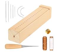 UieoKakeh Cuna de Encuadernación de Madera con Punzón, Kits de Encuadernación para Perforar Agujeros, Fácil de Almacenar