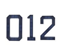 UieoKakeh Letrero de Casa con Sensor de Luz, Letrero de Dirección LED Moderno, Letrero Solar de Número de Casa, Impermeable para Exteriores, Moderno (0+1+2)