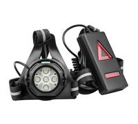 UieoKakeh Luces de Ciclismo Nocturnas, 5 LED, Delanteras de Pecho, Rojas, de Advertencia, Recargables por USB, IPX4, Resistentes Al Agua, para Exteriores.