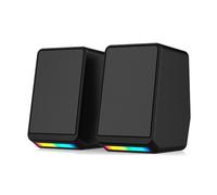 UieoKakeh Minialtavoces Estéreo V5 RGB con Sonido Envolvente, Barra de Sonido Portátil para Ordenador de Escritorio, Portátil y de Escritorio.