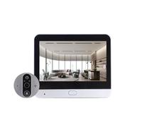 UieoKakeh Mirilla Electrónica con Wifi, Visión, Pantalla LCD de 4,3 Pulgadas, Cámara para Exteriores y Hogar, Detector de Puerta Digital 1080P.