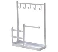 UieoKakeh Soporte de Exhibición de Joyería Multifuncional, Organizador de Aretes y Collares para Mujeres, Estante de Almacenamiento de Escritorio para Pulseras y Relojes B.