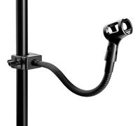UieoKakeh Soporte de Micrófono de Cuello de Cisne de 12" con Abrazadera Super Crab, Soporte de Brazo de Micrófono Flexible, Compatible con Atriles de Música