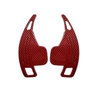 UIEOWHN Para BMW 1 2 3 4 5 6 7 X1 X4 X5 X6 F30 F31 F32 F10 F20 Cambio De Marchas De Coche Con Paletas Extendidas Interior Levas En Volante levas de cambio Shift Paddle(Red Carbon Fiber)