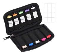 UIEXAY 1 Pieza Bolsa De Almacenamiento para Unidad Flash USB, Estuche Organizador De Memoria USB Portátil, Organizador Accesorios De USB,Bolsa Pequeño Disco Ranuras con Pegatinas para Memoria USB