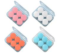 UIEXAY 12 Pares De Tapones Para Los Oídos Para Dormir Con Cancelación De Ruido, Reutilizables, De Silicona Suave, Tapones Para Los Oídos (Azul, Naranja, Rosa, Blanco)