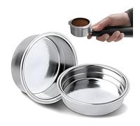 UIEXAY 2 Piezas 51Mm Filtro Cafe, Filtro Cafetera De Acero Inoxidable 1 Y 2 Tazas, Filtro Cafetera Presurizado De Doble Capa, Compatible Con Cafeteras Cecotec Ufesa Breville