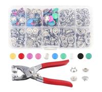UIEXAY 400 Piezas Botones a Presión con Alicates Presión de Cinco Garras Adecuado para DIY Ropa Bolsos Artesanía Reparación Decoración Personalizada