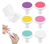 UIEXAY 6 Piezas Almohadillas De Lima De Uñas Eléctrica, Repuestos Eléctricos, Con Caja, Cuchillas Para Cortaúñas, Compatible Con Limas De Uñas Estándar Para Bebés A Partir De 1 Meses