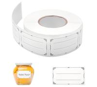 UIEXAY 600 Etiquetas Autoadhesivas Para Congeladores En Rollo, Pegatinas Para Tarros De Mermelada, Etiquetas Congelador De Alimentos, Para Tarros, Cocina, Oficina Y Catering(3X 5Cm)