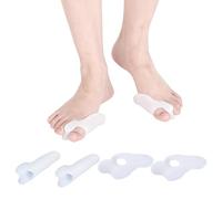 UIEXAY 8 pcs Corrector de Juanetes, Soporte pe Silicona para Hallux Valgus, Alivio del Dolor Hallux Valgus, Relaja y Estira el Dedo Gordo,Uso Nocturno y Diario, para Mujeres y Hombres