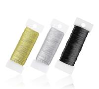 UIEXAY Alambre Fino Para Manualidades, 0,35 Mm X 150 M, 3 Rollos De Alambre Para Manualidades, Joyas, Manualidades, Flores, Floristería, Alambre Para Manualidades, Floristería, Joyería, Manuali
