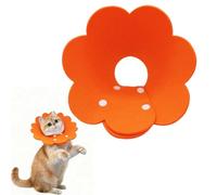 UIEXAY Collarines Para Gatos,Collar De Recuperación Para Gato Perros,Ajustable Collar Isabelino Conos De Recuperación Para Evitar Picaduras De Y Arañazos Lesiones(Naranja)