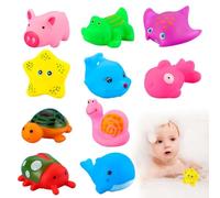 UIEXAY Juguete Baño Bebe, 10 Piezas Juguetes De Baño Para Bebé, Juguetes Piscina Bebe, Conjunto Juguetes Para Baño, Juegos De Red De Pesca De Juguetes De Ducha De Piscina De Bañera,Para Niños