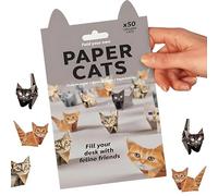 UIEXAY Kit De Papel Origami Gato, 50 Hojas Diy Paper Craft Kit, Gato De Papel Diy, Kit Creativo De Manualidades De Animales De Origami, Manualidades De Papel Diy Para Adultos Y Niños