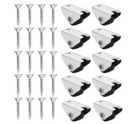 UIEXAY Kit De Ruedas De Goma Para Muebles: Incluye 10 Ruedas Fijas De 15Mm Con Placa De Montaje Y 18 Tornillos, Ideal Para Camas Nido, Muebles Ligeros Y Pesados, No Dejan Marcas, Fácil Instalac