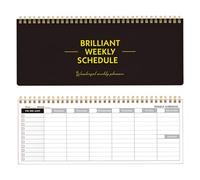 UIEXAY Planificador semanal Basic, Calendario Semanal, Agenda Día por Página, Planning Semanal de Sobremesa, Organizador de Escritorio Papelería para Oficina y Material Escolar