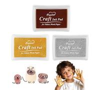 UIEXAY3 Almohadilla de Tinta Reutilizable Almohadilla de tinta Pintura a base de agua Artesanía Creativa apto para Estampar Huella de Mano Pintura Creativa Hazlo tú mismo Regalo (Tres Colores)