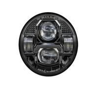 UIFCOG Faro Delantero Luz de Conducción Para Night Train FXSTB 1999-2009 Faro Para Motocicleta Con Luces Altas Y Bajas DRL(Negro,B)