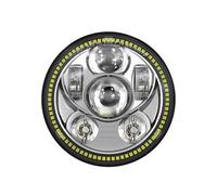 UIFCOG Faro Delantero Luz de Conducción Para Night Train FXSTB 1999-2009 Faro Para Motocicleta Con Luces Altas Y Bajas DRL(Cromo,D)