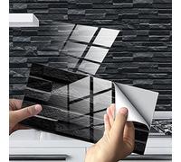 UIGJIOG 3D Pegatinas de Azulejos Decorativos para Baño y Cocina, 48 Piezas, Paneles Impermeables Autoadhesivos Calcomanías de Papel de Pared,17