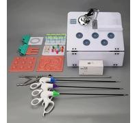 UIGJIOG Caja de Entrenamiento portátil Plegable Kit de Caja de Entrenamiento simulado laparoscópica Set Completo Entrenamiento de cirugía 4 x Instrumentos y Accesorios para Estudiantes de Medicina
