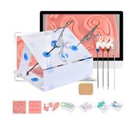 UIGJIOG Entrenador Laparoscópico Kit de Simulador Laparoscópico Simulador Cirugía con Endoscopio 4 Instrumentos Quirúrgicos de Simulación 10 Módulos de Entrenamiento para Aumentar la Experiencia