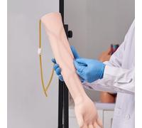 UIGJIOG Kit de Ejercicios de flebotomía de Entrenamiento hábil para punción de Venas Kit de Entrenamiento intravenoso para punción intravenosa de Brazo de Ejercicio Altamente simulado con Bolsa