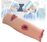 UIGJIOG Kit de Modelo de Lesión por Perforación de Herida Kit de Entrenamiento para Vendaje Lesiones en la Pantorrilla Kit Capacitación Stop The Bleed con 4 Heridas Simuladas Modelo Hemostático