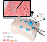 UIGJIOG Kit de simulador cirugía laparoscópica Training Box,Kit simulador quirúrgico 10 módulos Entrenamiento,4 Herramientas quirúrgicas,imágenes HD,Adecuado formación Estudiantes Medicina
