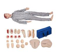 UIGJIOG Maniquí de Atención al Paciente 170Cm Maniquí de Enfermería para Entrenamiento Masculino-Femenino Multifuncional Anatomía Humana con Módulos de Heridas Cuidador Simulado