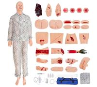 UIGJIOG Maniquí Multifuncional de Entrenamiento médico Maniquí de tamaño Real Cuerpo Completo para Habilidades de enfermería Maniquí para Cuidado de Pacientes Modelo de maniquí de Trauma