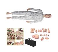 UIGJIOG Modelo de Enfermería Versátil Maniquí de Entrenamiento Geriátrico de 5.7 pies de tamaño Real Maniquí Atención al Paciente 2 en 1 con Módulos de Trauma y Genitales Intercambiables