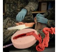 UIGJIOG Modelo de Hemostasia de Herida Cortada Modelo de Simulador de Laceración Material de Silicona y Lavable para los Cursos de Formación de Primeros Auxilios Entrenador de Empaque de Herida