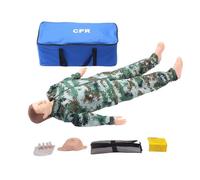 UIGJIOG Modelo Humano Anatómico de Reanimación Corporal Completa Tropas en el Campo Batalla Simulador Reanimación Cardiopulmonar, Modelo Humano de Goma para Entrenamiento de Emergencias