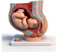 UIGJIOG Modelo médico anatómico de Embarazo de Pelvis Femenina Humana Embarazada con Embarazo de 9 Meses, Modelo de feto bebé a tamaño Real con órganos Removibles de 4 Partes