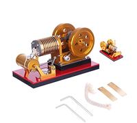 UIGJIOG Motor Stirlingmotor Engine Modelo Mecánico Kit De Construcción,Extractor Tipo Soplador Tipo Stirling Motor Modelo Suministros De Experimentación Juguete Educativo 17 X 9 X 12 Cm,Oro