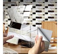 UIGJIOG Pegatinas para Azulejos con Efecto ladrillo 3D, Adhesivos Decorativos para Azulejos Pegatinas para Baldosas del Baño/Cocina,1,48pcs