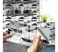 UIGJIOG Pegatinas para Azulejos con Efecto ladrillo 3D, Adhesivos Decorativos para Azulejos Pegatinas para Baldosas del Baño/Cocina,4,48pcs