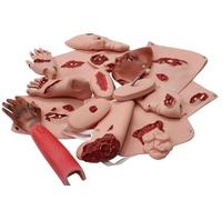 UIGJIOG Simular Herida 16PCS Kit de Moulage de Maniquí de Trauma Conjunto Evaluación Trauma Módulo Quemaduras/Heridas Entrenamiento Primeros Auxilios y Atención Trauma Maniquí Cuerpo Completo
